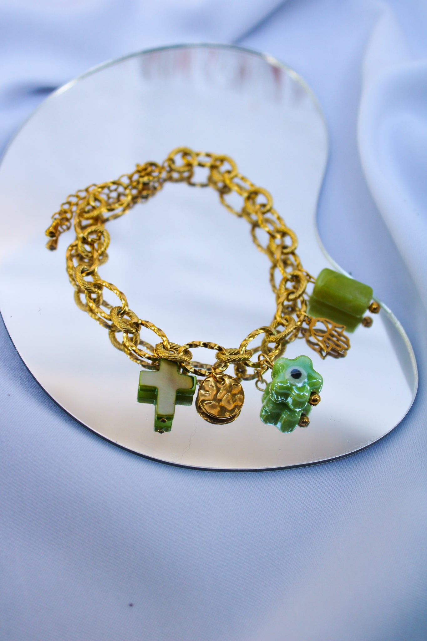 BRACELET GRIGRI EMERAUDE