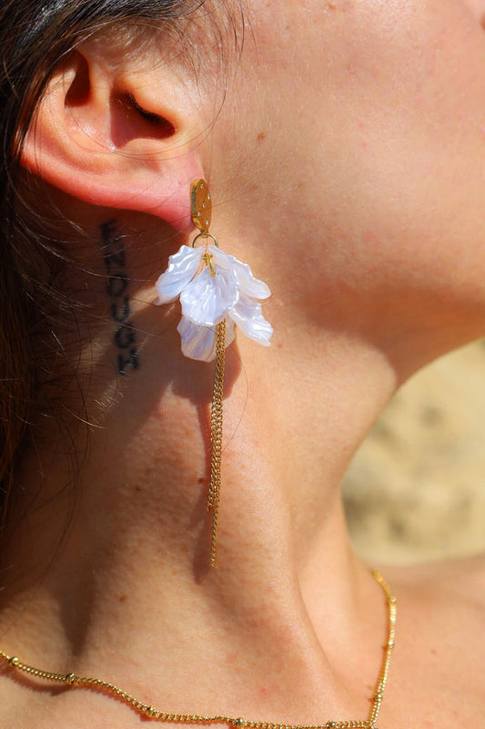 BOUCLES PÉTALE DE NACRE