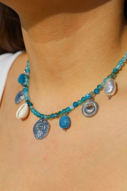 COLLIER GRIGRI AQUA